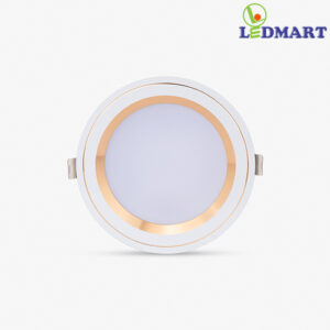 Đèn LED Âm Trần đổi màu viền vàng 8W AT26 ĐM 90/8W