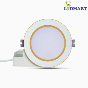 Đèn LED Âm Trần đổi màu 12W Rạng Đông viền vàng AT56 ĐM 110/12W